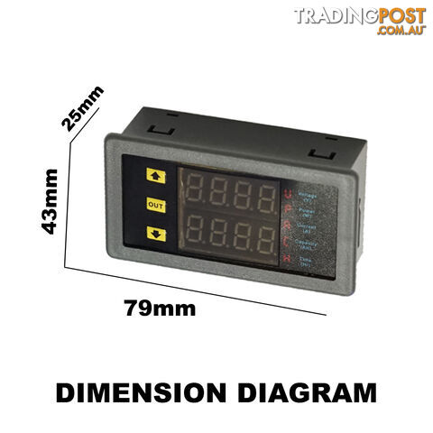 Voltage Meter 20A Led Dual Display Digital Power Voltmeter Ammeter VAM9020 AMP - photo 4 of 4