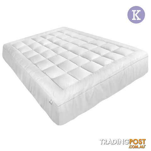 Luxury Mattress Topper Protector Pad Cover Pillowtop Memory Resistant King