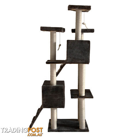 Cat Scratching Poles Post Furniture Tree 185cm Dark Grey