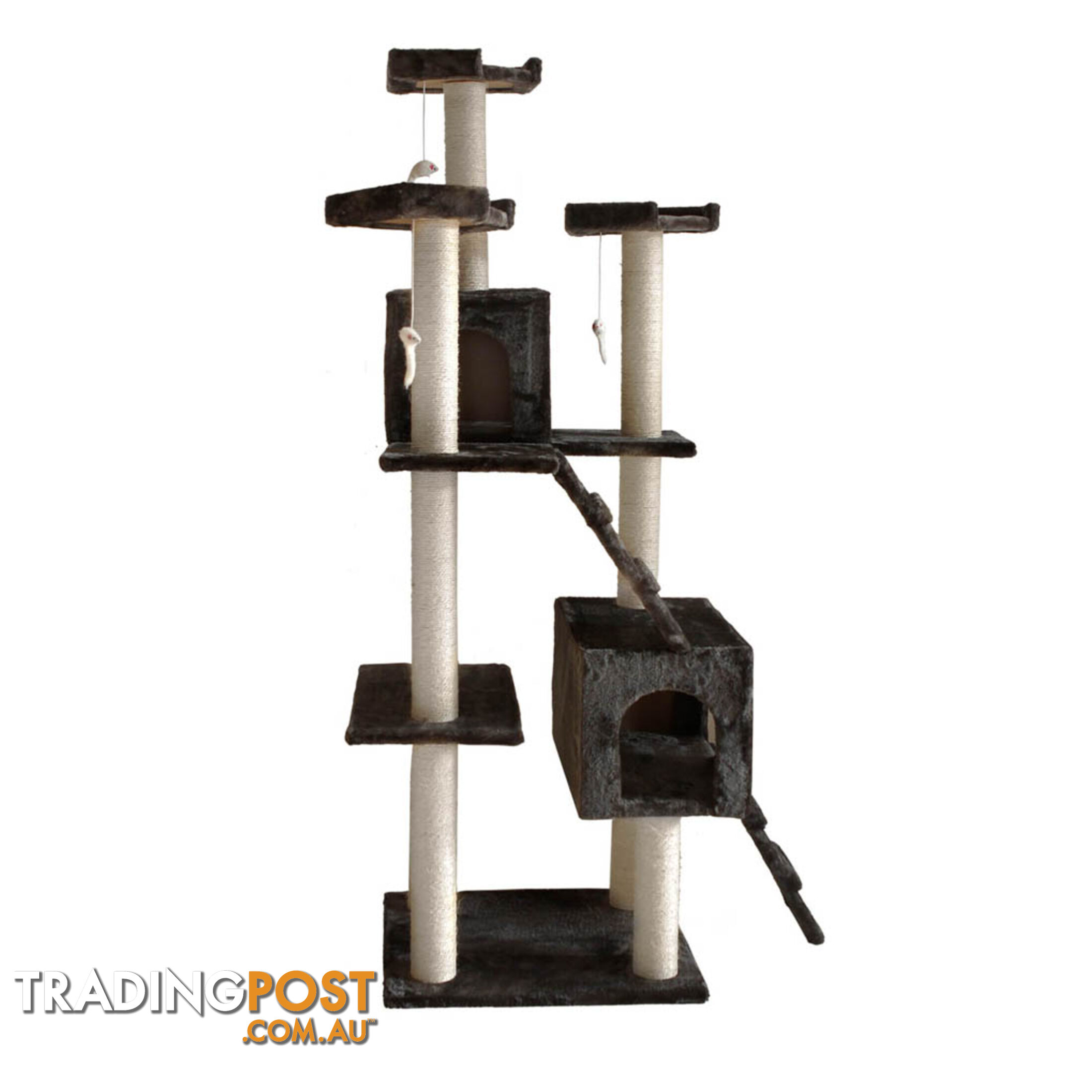 Cat Scratching Poles Post Furniture Tree 185cm Dark Grey