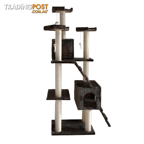 Cat Scratching Poles Post Furniture Tree 185cm Dark Grey