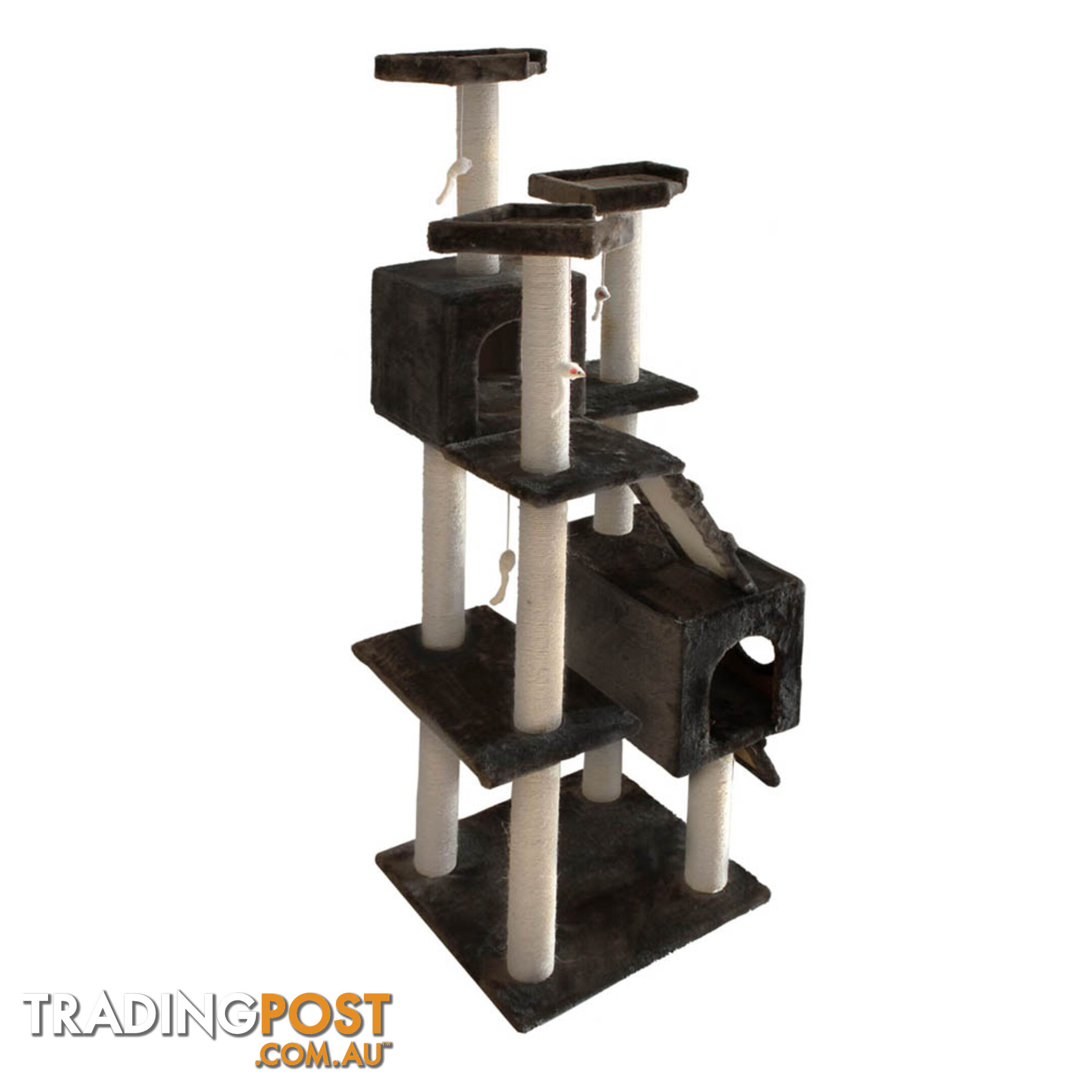 Cat Scratching Poles Post Furniture Tree 185cm Dark Grey