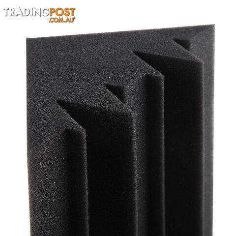 20 Studio Acoustic Foam Home Corner Bass Trap Sound Absorption Proofing Black