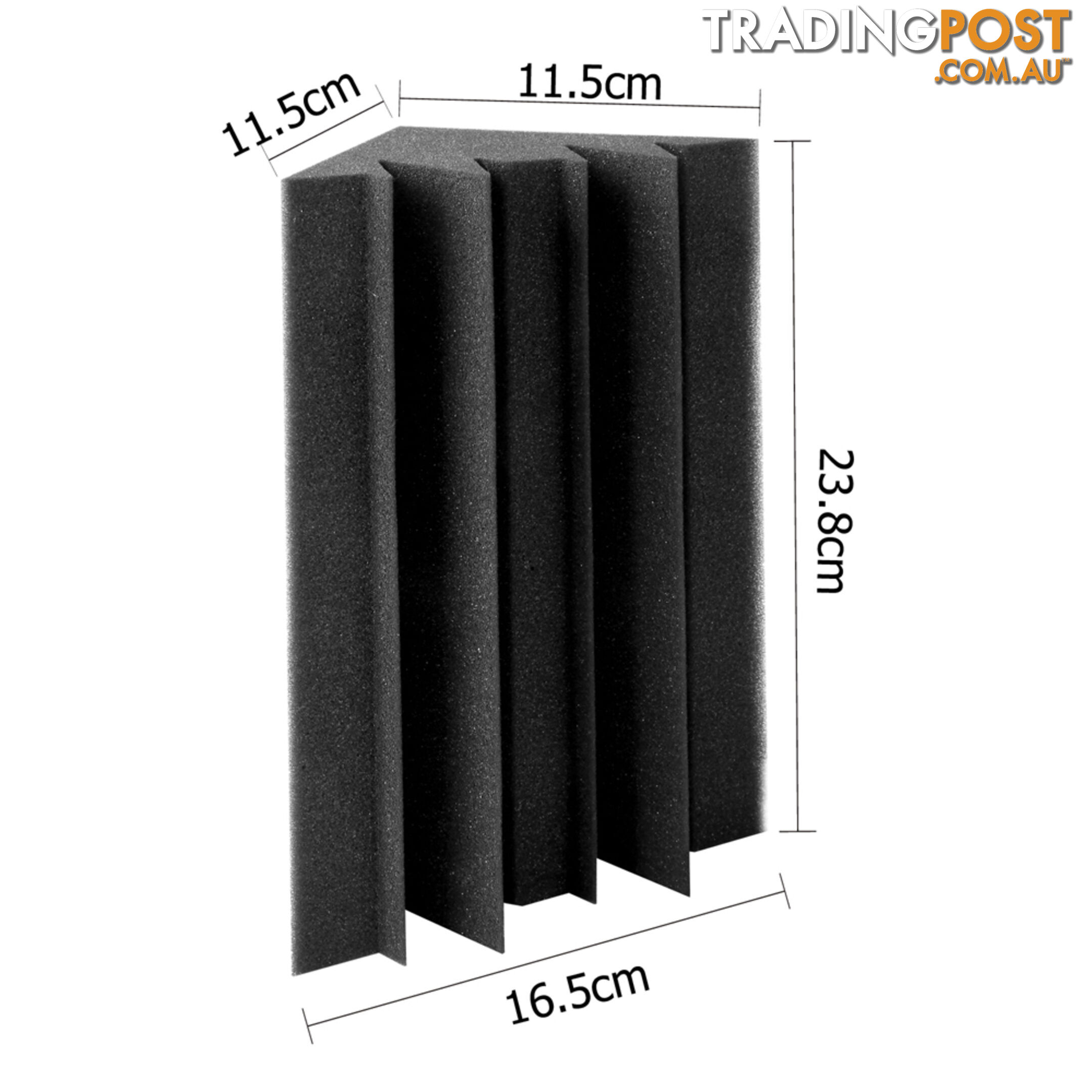 20 Studio Acoustic Foam Home Corner Bass Trap Sound Absorption Proofing Black