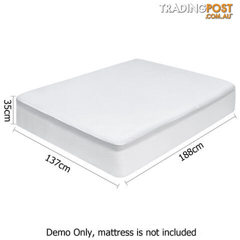 140GSM Terry Cotton Waterproof Mattress Protector Fully Fitted Bed Cover Double