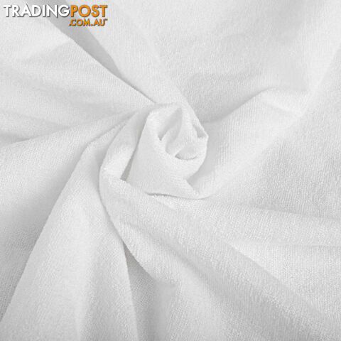 140GSM Terry Cotton Waterproof Mattress Protector Fully Fitted Bed Cover Double