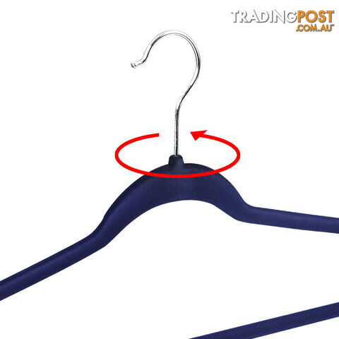 Set of 200 Slim Navy Velvet Hangers