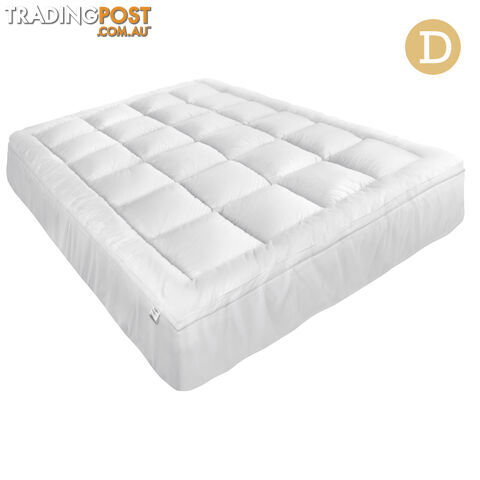 Luxury Mattress Topper Protector Pad Cover Pillowtop Memory Resistant Double