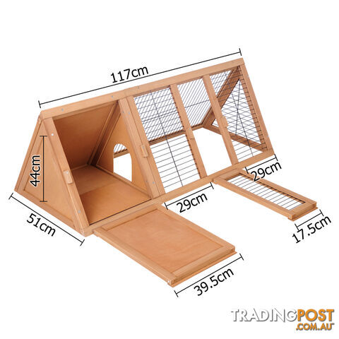 Rabbit Hutch Guinea Pig Chicken Ferret Cage Triangle