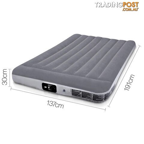 Built-in Pump Air Bed Blow Up Mattress Inflatable Flocked Camping Mat Double