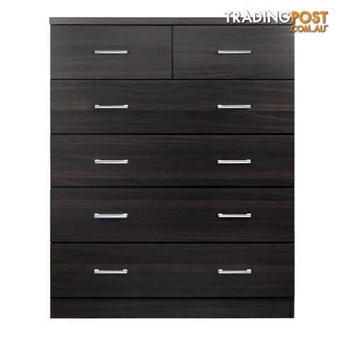 Tallboy 6 Drawers Storage Cabinet Walnut