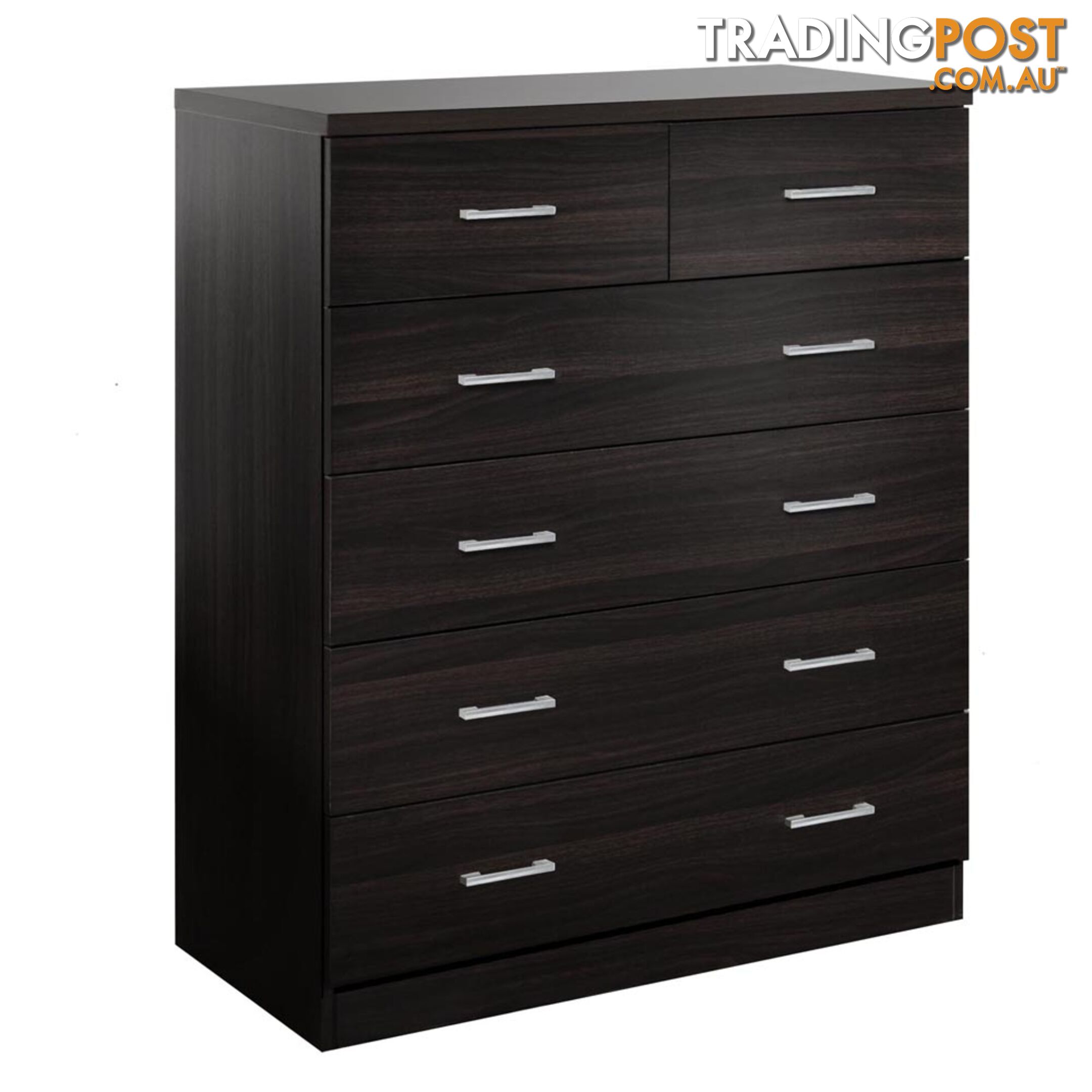 Tallboy 6 Drawers Storage Cabinet Walnut