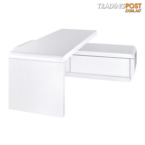 High Gloss Adjustable TV Stand Entertainment Unit Drawers White