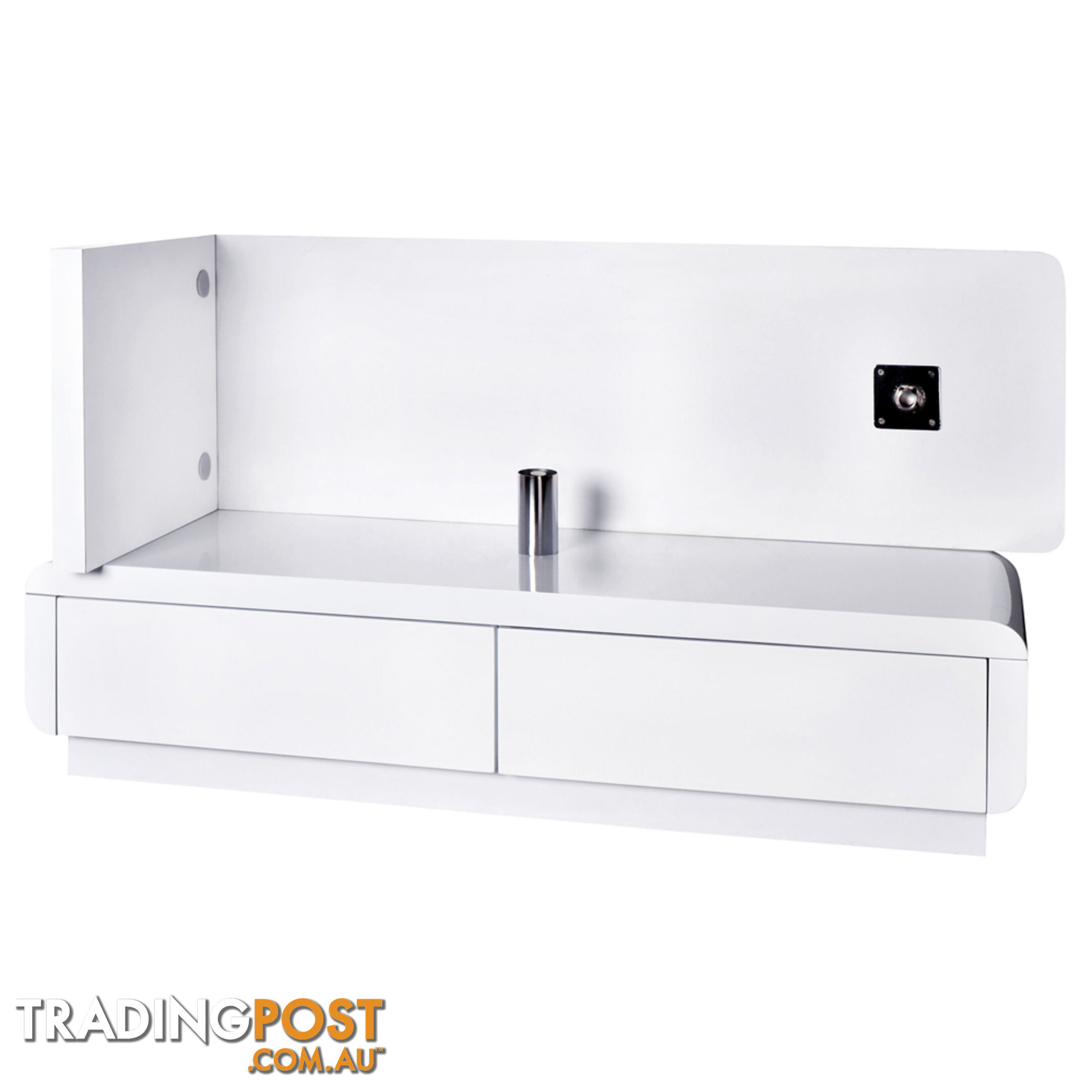 High Gloss Adjustable TV Stand Entertainment Unit Drawers White