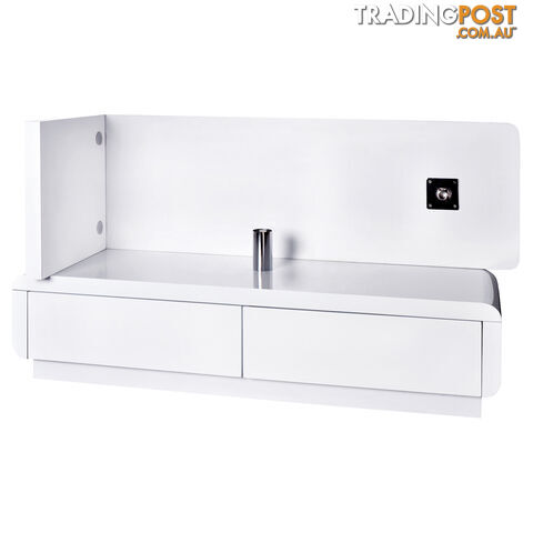 High Gloss Adjustable TV Stand Entertainment Unit Drawers White