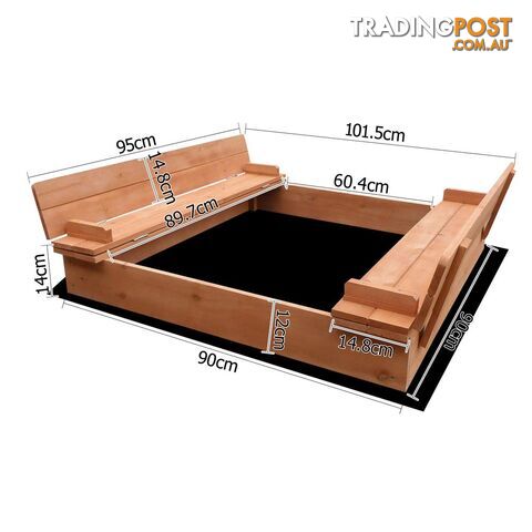 Children Square Sand Pit 95cm - photo 2 of 6