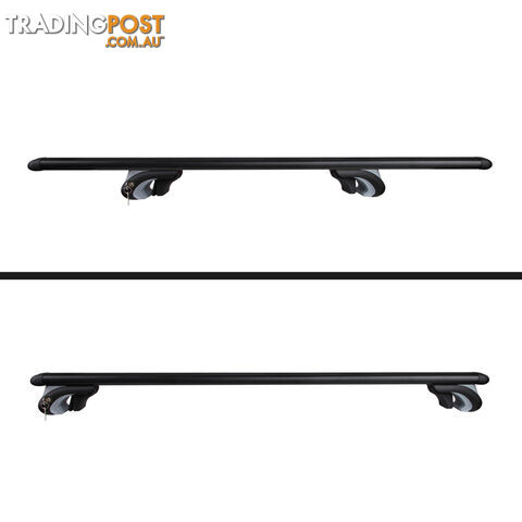 Universal Roof Racks Cross Bars 120cm Lockable Black