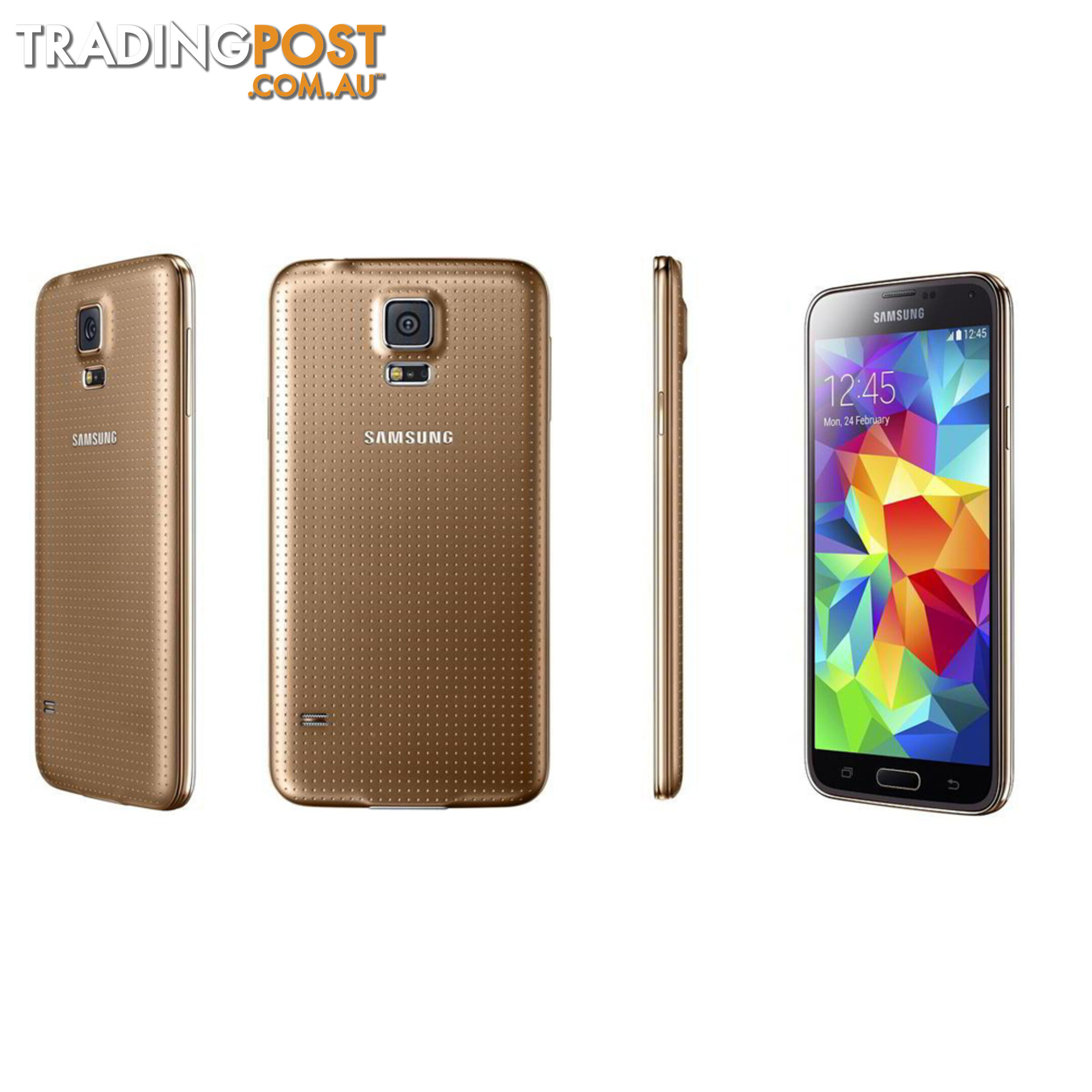 Samsung Galaxy S5 G900i Mobile Phone Gold Refurbished