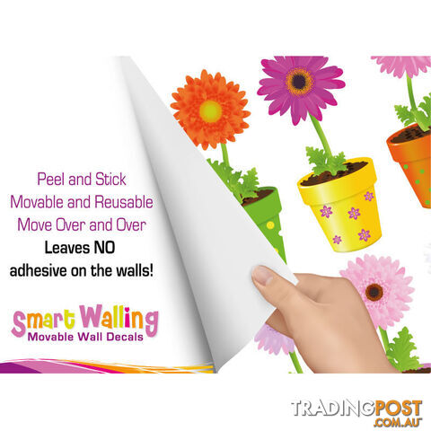 Medium Size Flower Pot Wall Stickers - Totally Movable - photo 4 of 4