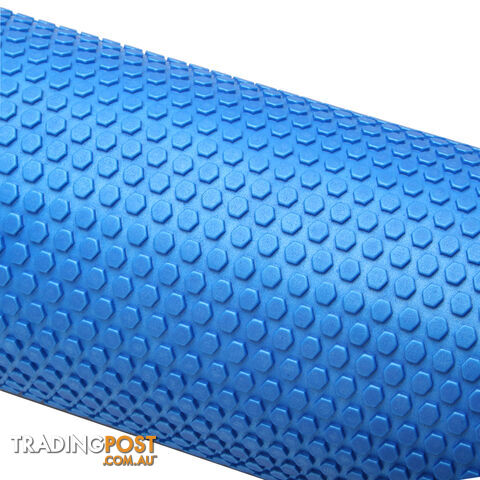 Yoga Gym Pilates EVA Stick Foam Roller Blue 45 x 15cm