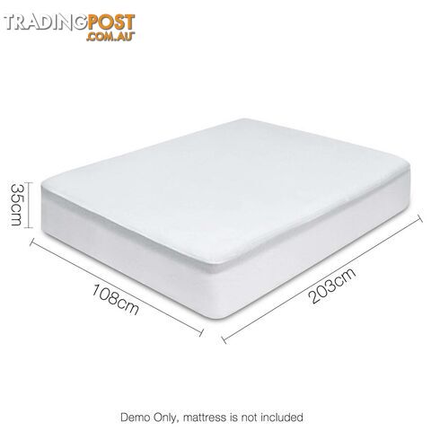 Fitted Non-Woven Waterproof Mattress Protector PU Coating Bed Cover King Single