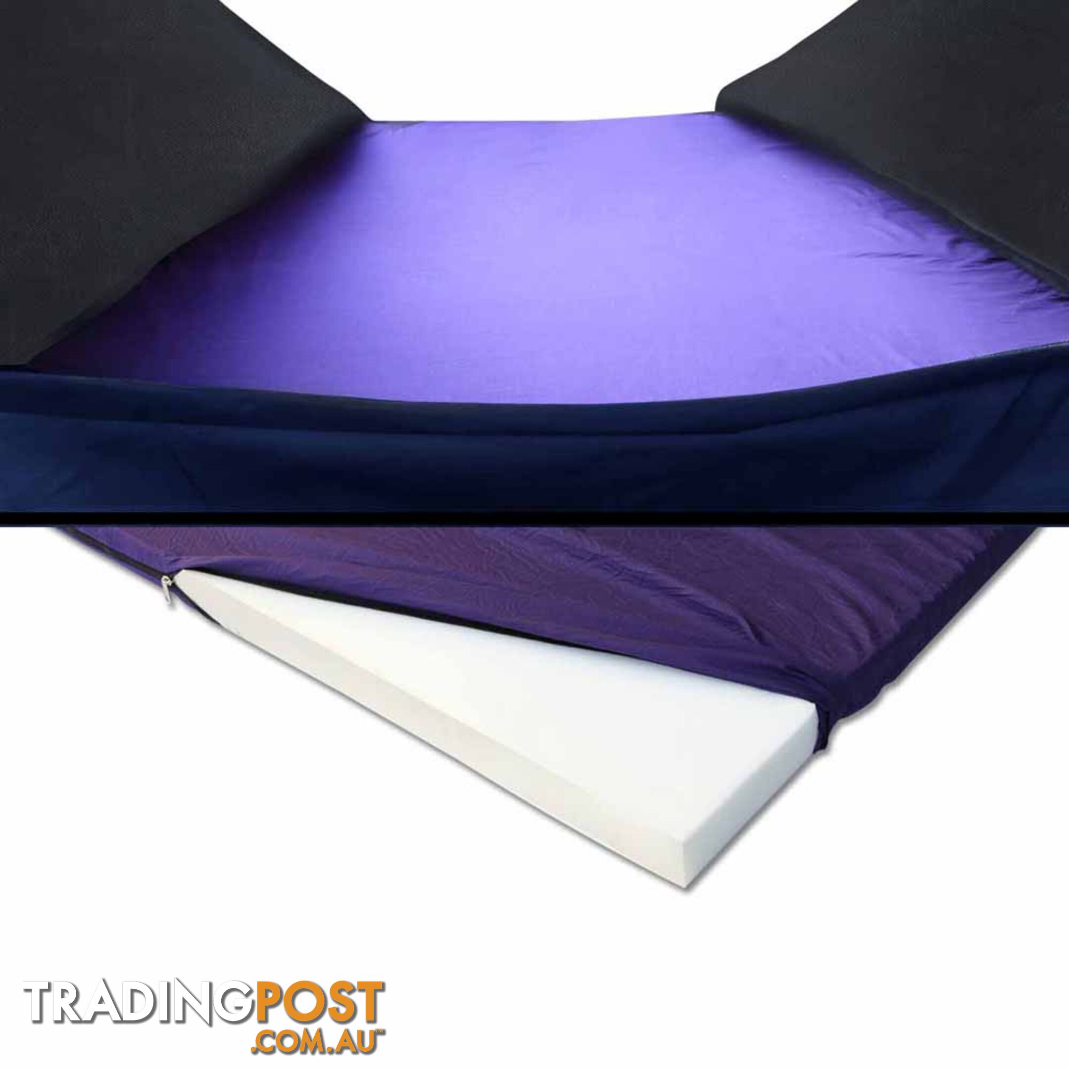 Free Standing Camping Canvas Swag Dome Tent 6cm Mattress Pillow Bag Double Navy