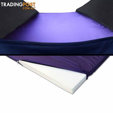 Free Standing Camping Canvas Swag Dome Tent 6cm Mattress Pillow Bag Double Navy