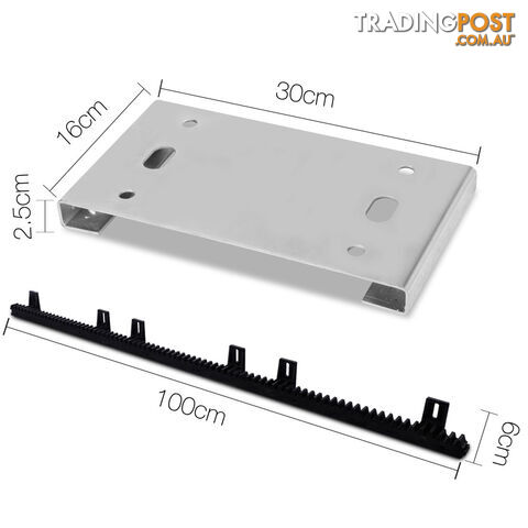 1200KG Auto Motor Heavy Duty Sliding Gate Opener 550W 240V AC 2 Remote 4M Rails