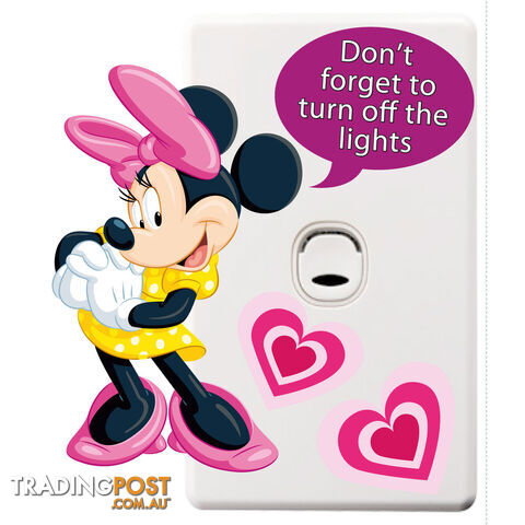 Minnie Mouse Light Switch Wall Sticker - Totally Movable