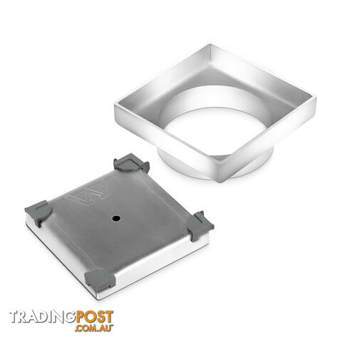 Square Stainless Steel Shower Grate Drain Floor Bathroom 95mm Depth - photo 4 of 5