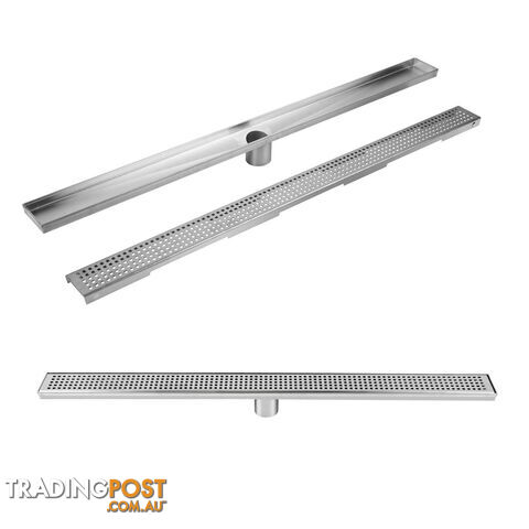 Square Stainless Steel Shower Grate Waste Linear Bathroom Drain Floor 800mm