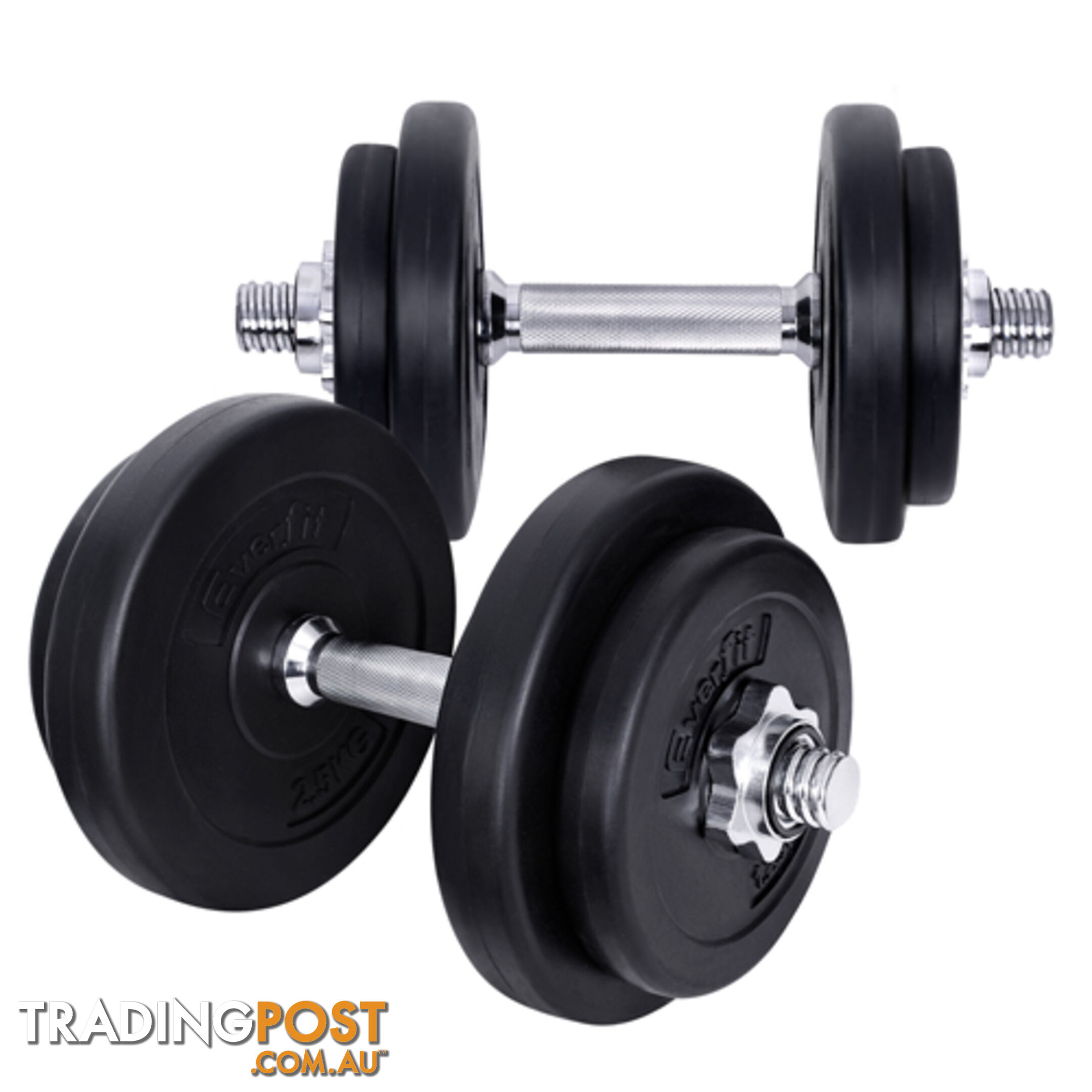 20KG Dumbbell Set Home Gym Fitness Exercise Body Workout Adjustable Weights