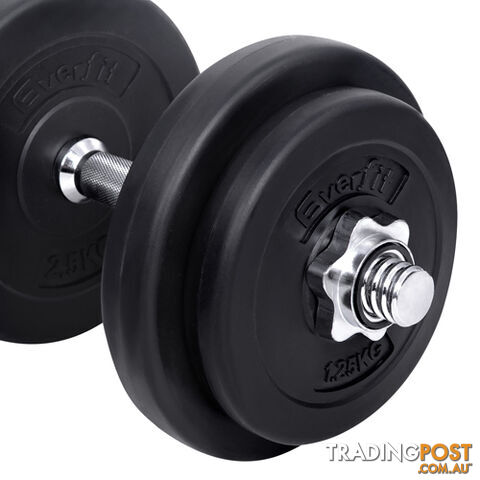 20KG Dumbbell Set Home Gym Fitness Exercise Body Workout Adjustable Weights