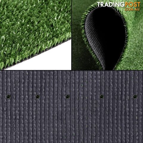 Artificial Grass 20 SQM Polypropylene Lawn Flooring 15mm Olive