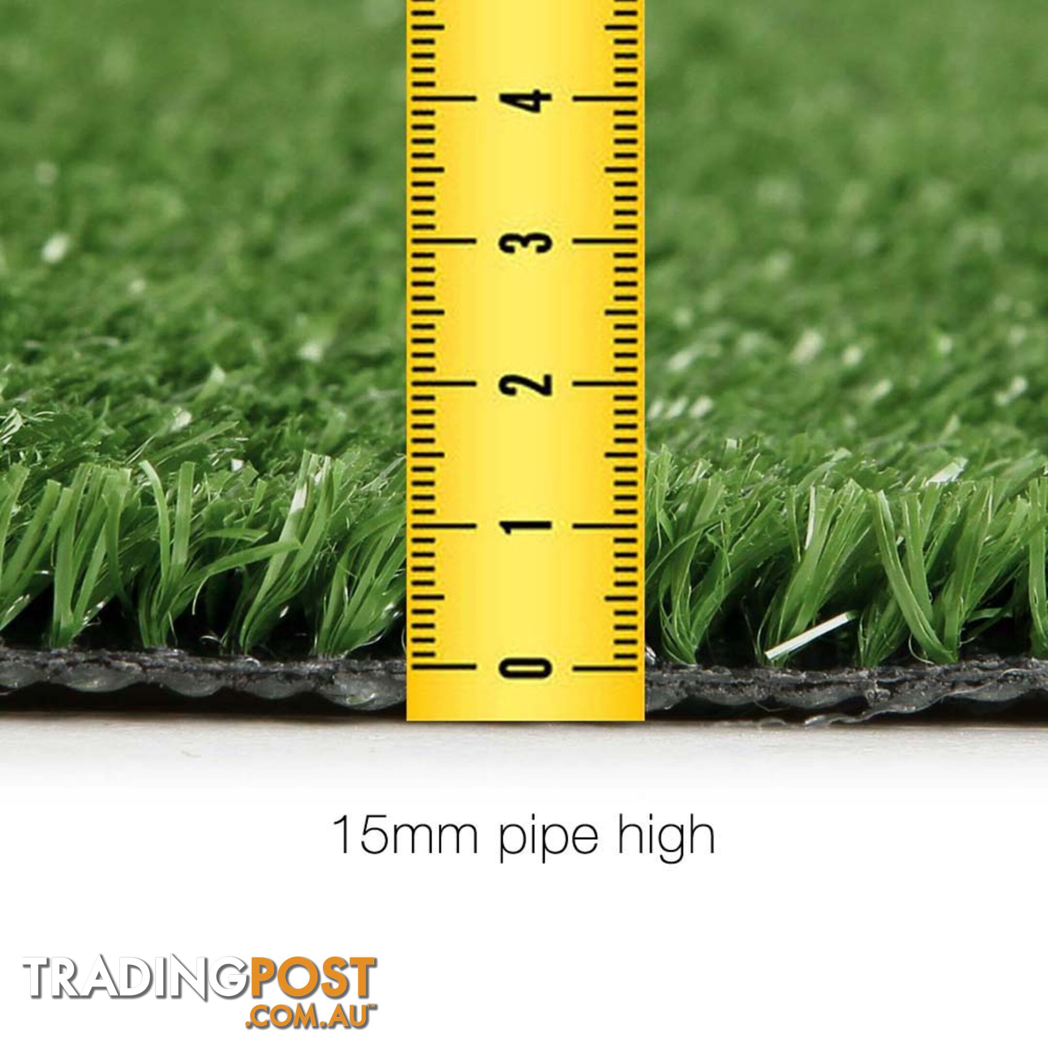 Artificial Grass 20 SQM Polypropylene Lawn Flooring 15mm Olive