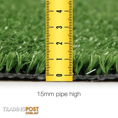 Artificial Grass 20 SQM Polypropylene Lawn Flooring 15mm Olive