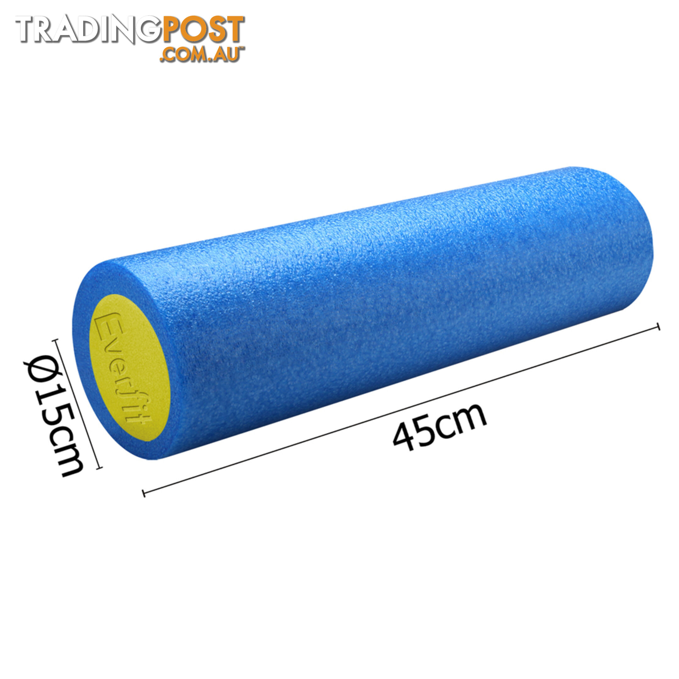 Yoga Gym Pilates EPE Stick Foam Roller Sky Blue 45 x 15cm