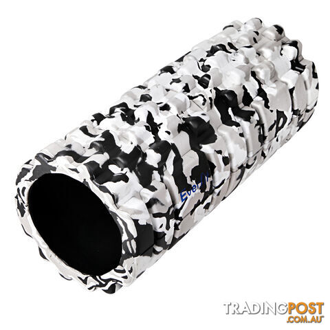 Yoga Gym Pilates EVA Stick Foam Roller Grey 33 x 14cm