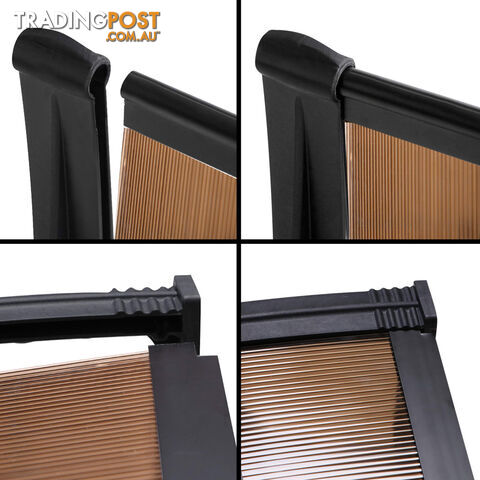 DIY Window Door Awning Outdoor Sun Shield Canopy UV Rain Patio Cover 1x2M BR
