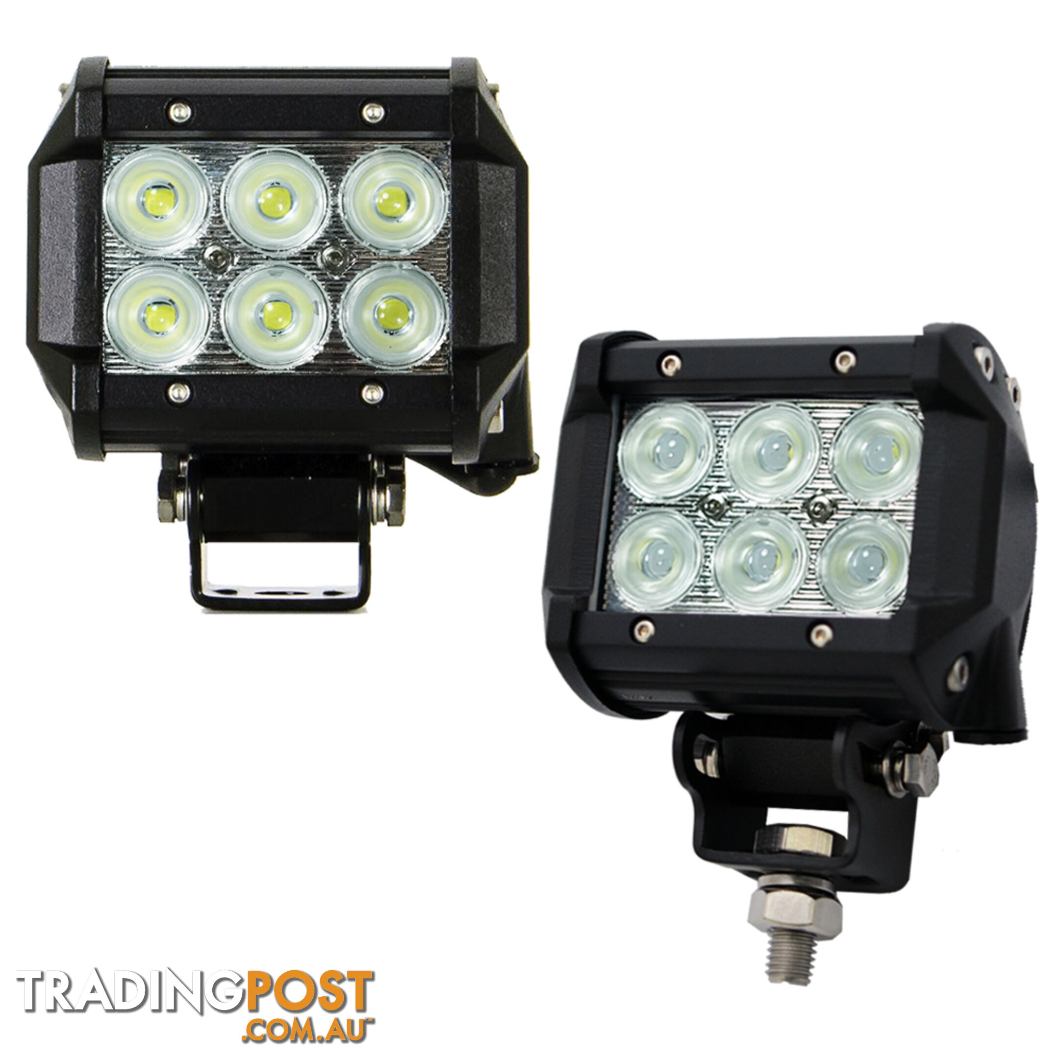 2x 4inch 30W Cree LED Light Bar Flood Work Driving Offroad Lamp Save On 42W