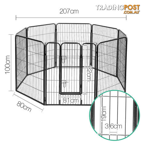 Adjustable 8 Panel Pet Playpen