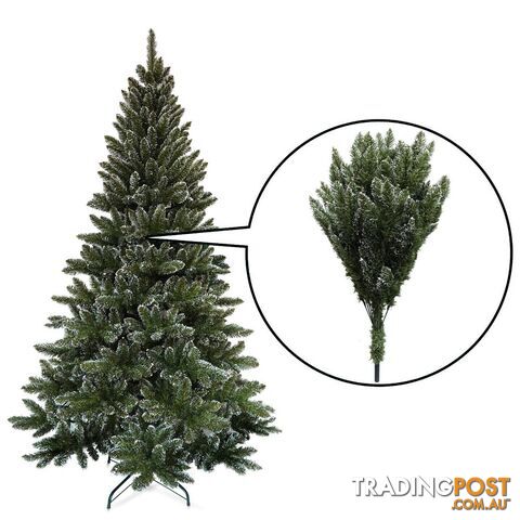 6FT Premium Snowy Christmas Tree 180cm Xmas Home Decoration Steel Base Green