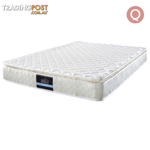 Premium Pillow Top Pocket Spring Mattress High Density Foam 22cm Queen Size