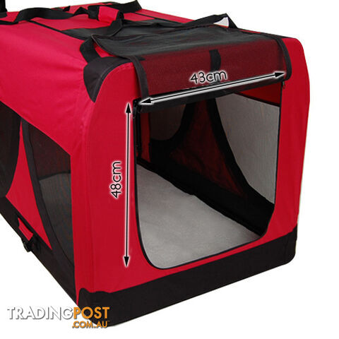 XL Pet Soft Cage Puppy Dog Cat Collapsible Crate Carrier Foldable Kennel Red