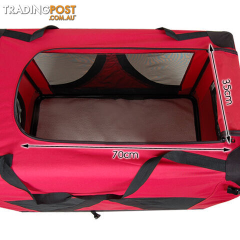 XL Pet Soft Cage Puppy Dog Cat Collapsible Crate Carrier Foldable Kennel Red