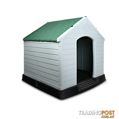 XL Weatherproof Plastic Dog Kennel Pet Puppy Outdoor Indoor Garden Dog House