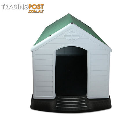 XL Weatherproof Plastic Dog Kennel Pet Puppy Outdoor Indoor Garden Dog House