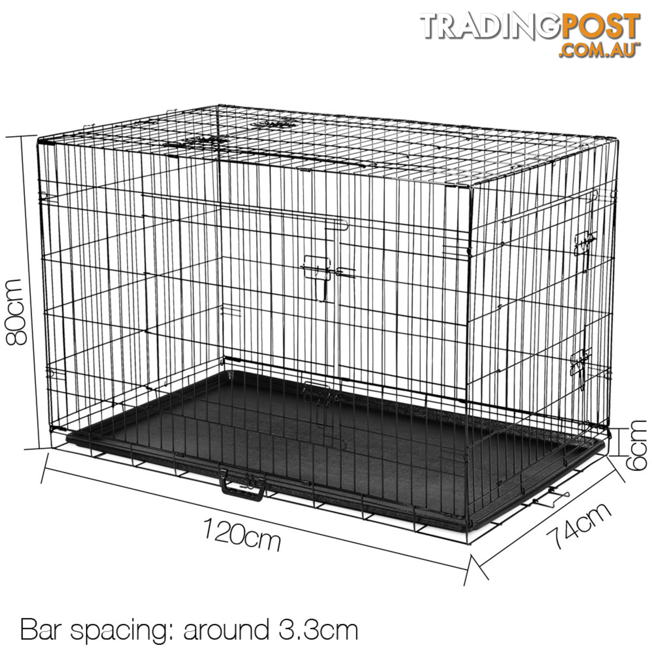 Metal Collapsible Dog Cage 48IN