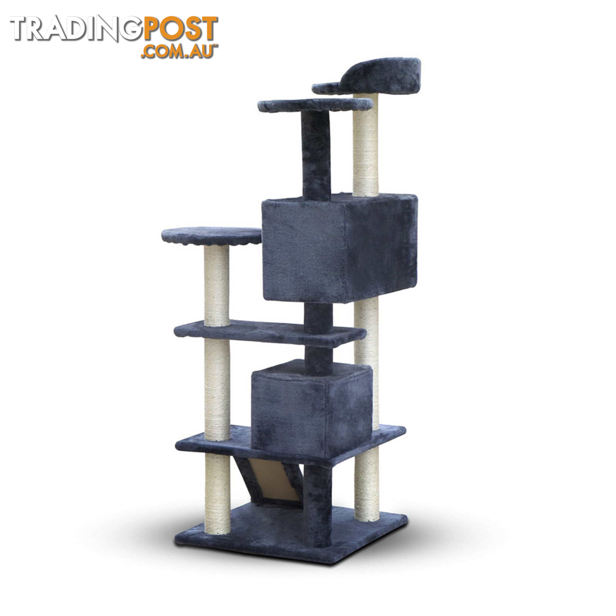 Cat Scratching Post  Tree House Condo 134cm Grey