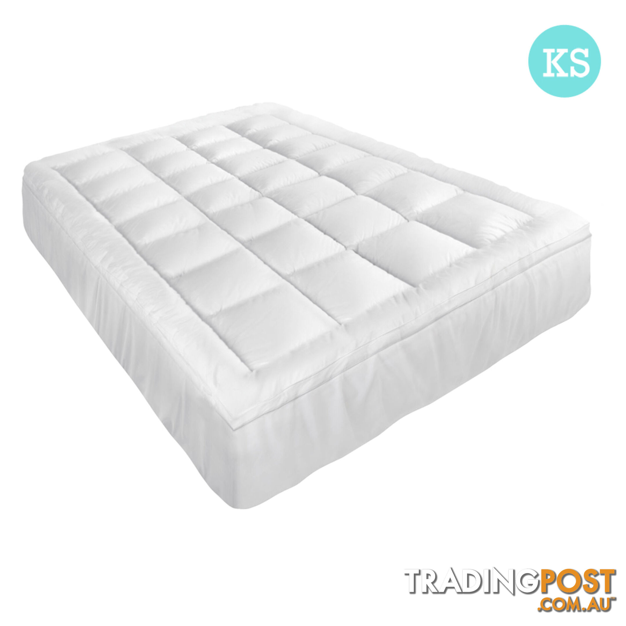 Luxury Mattress Topper Protector Pad Cover Pillowtop Memory Resistant KS Size